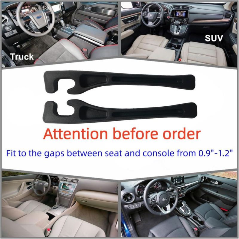 Relleno de Hueco para Asiento de Coche AxelNex Negro - Pack de 2 Organizadores