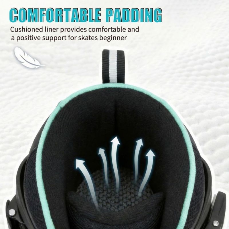 Patines en línea Nattork para adultos talla 8 - Verde azulado