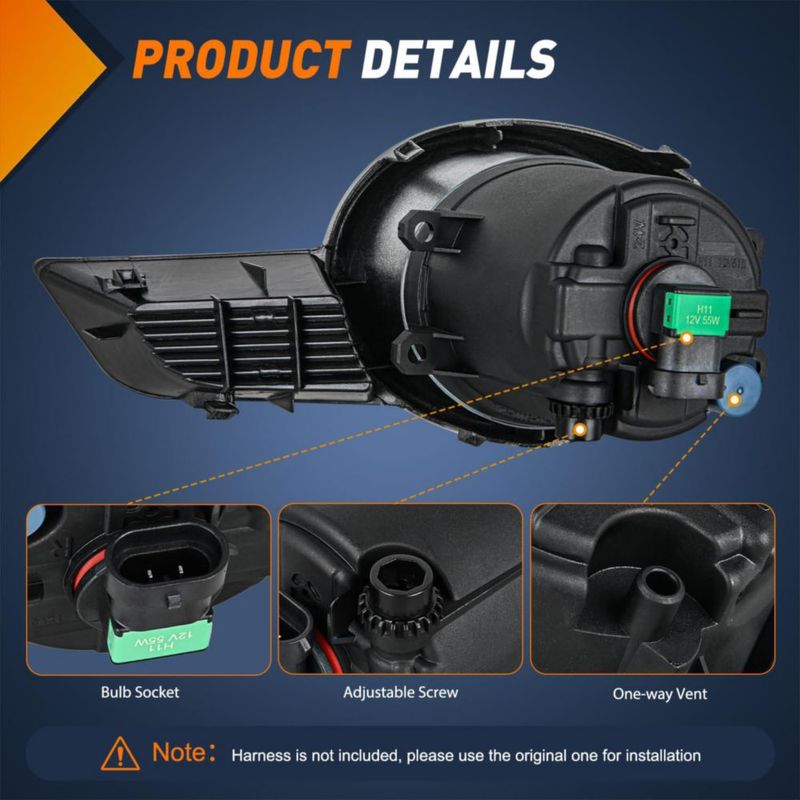 Luces de niebla Nilight para Toyota Highlander 2008‑2011 (H11)