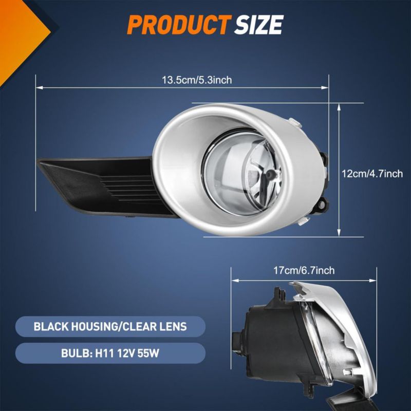 Luces de niebla Nilight para Toyota Highlander 2008‑2011 (H11)