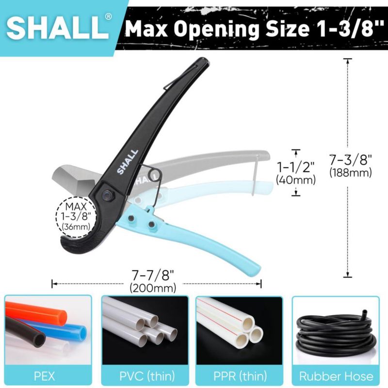 Cortador de tubería PEX SHALL de aleación de aluminio hasta 35 mm