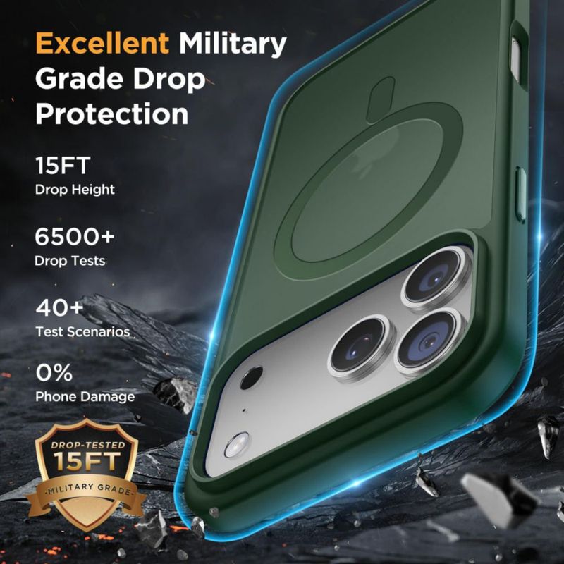 Funda Miracase iPhone 18 Pro Max Verde Oscuro