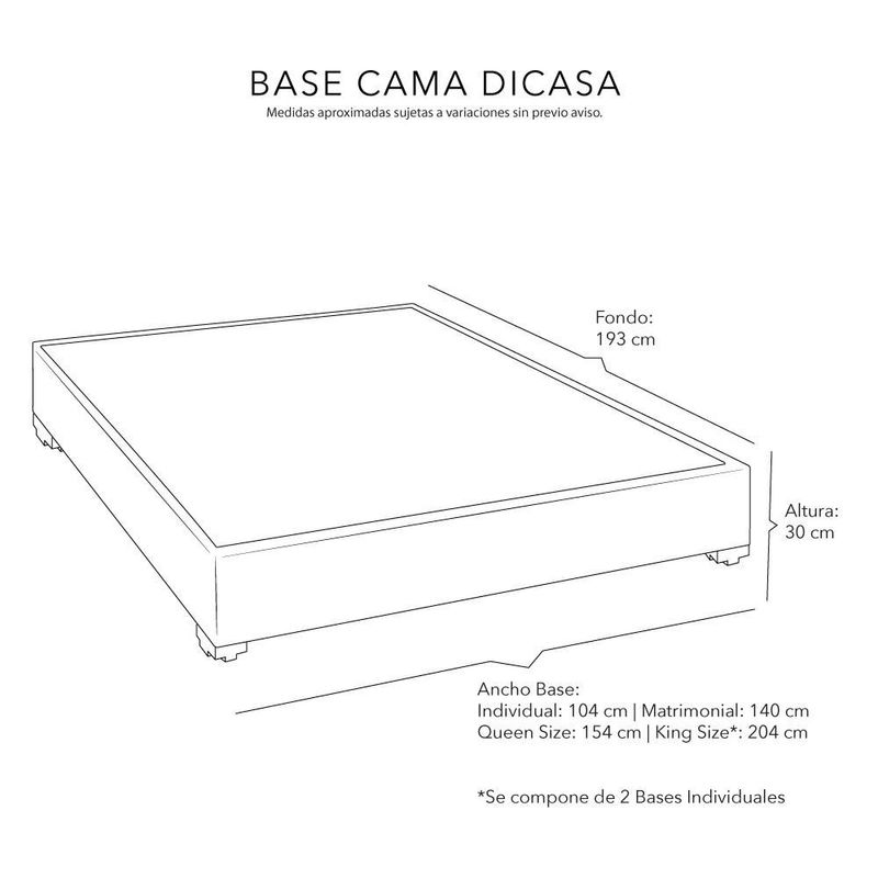 Base Cama King Size Dicasa Bart Mocca Greige CDZ