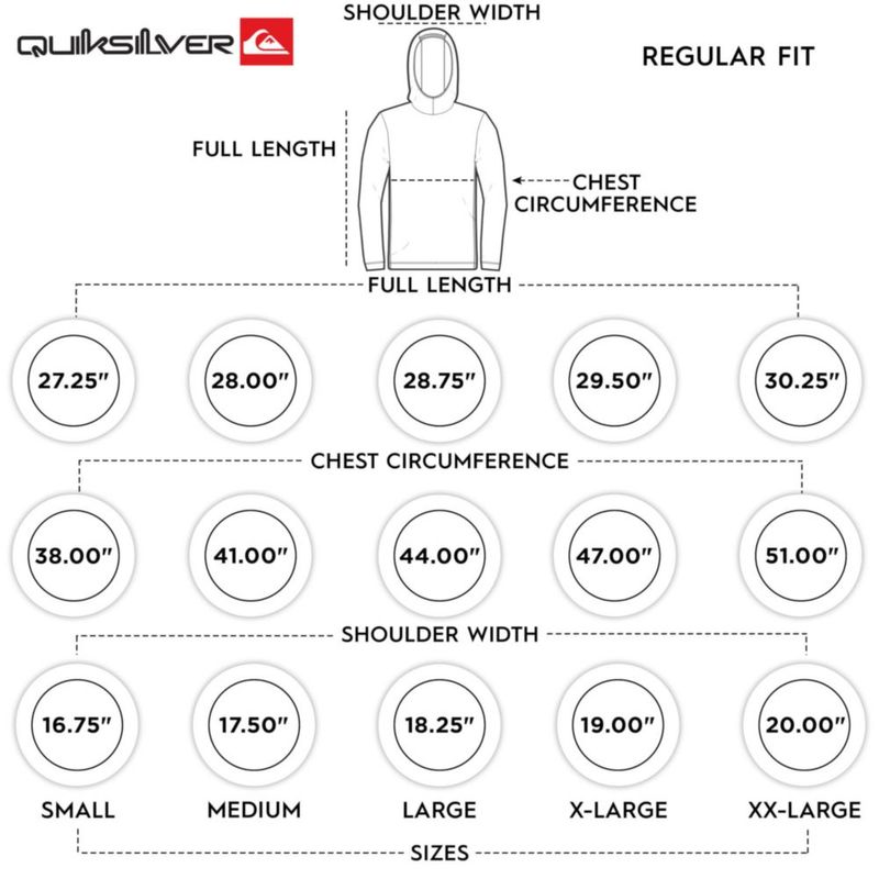 Camiseta rash guard Quiksilver talla mediana con capucha azul UPF 50