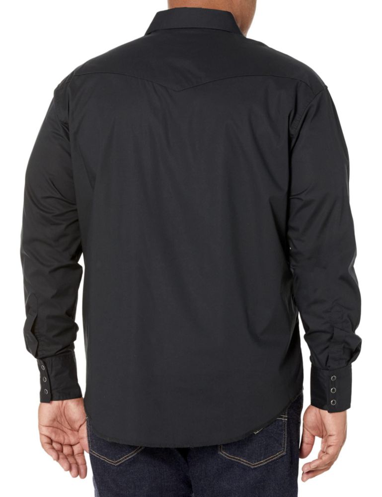 Camisa Wrangler Hombre Sport Western Negro Talla Grande