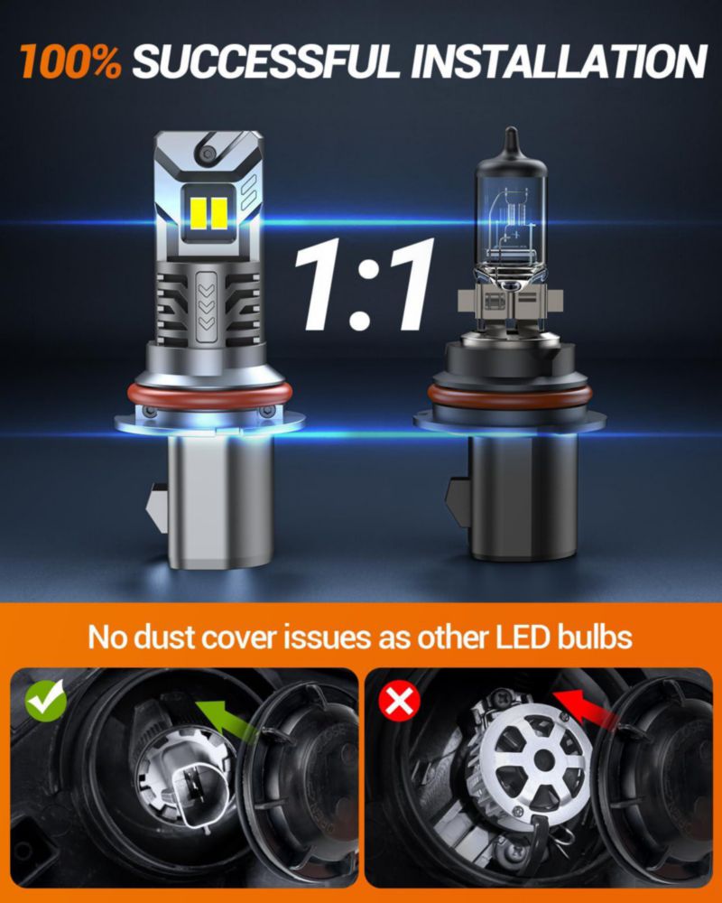 Bombilla LED SEALIGHT 9007 70.000 lm 6500K (2 unidades)