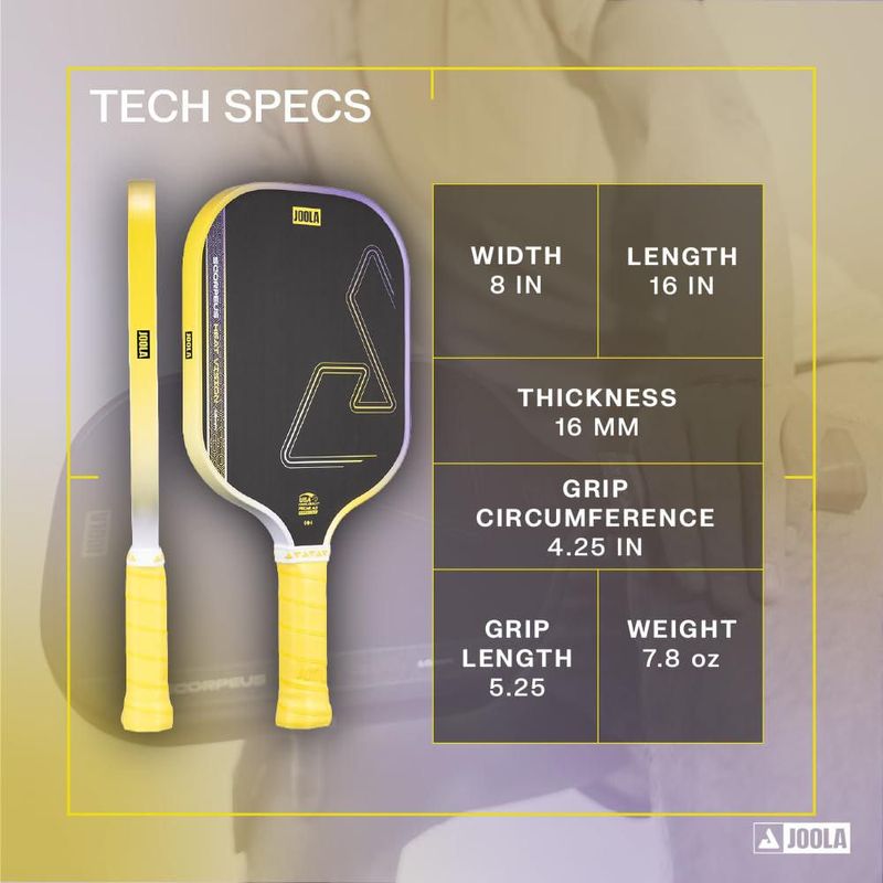Pala de Pickleball JOOLA SCORPEUS 16 mm con NFC