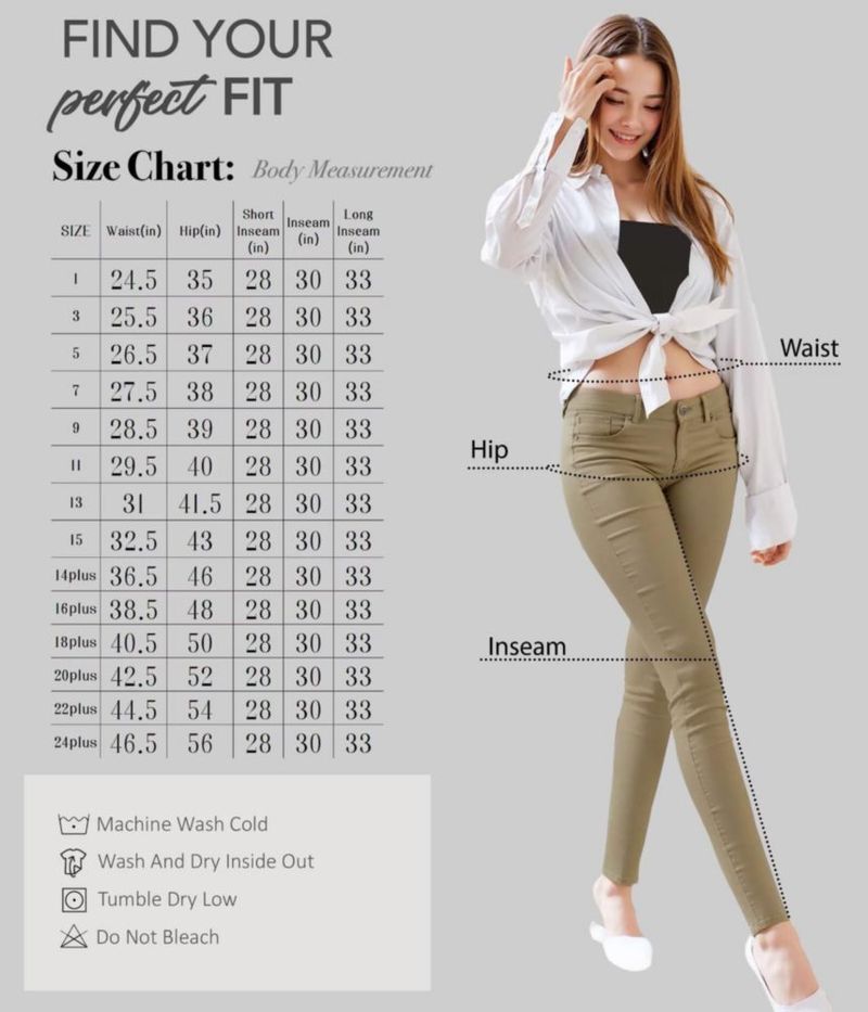 Jeans Hybrid & Company 76 cm Caqui Stretch 24 Largo