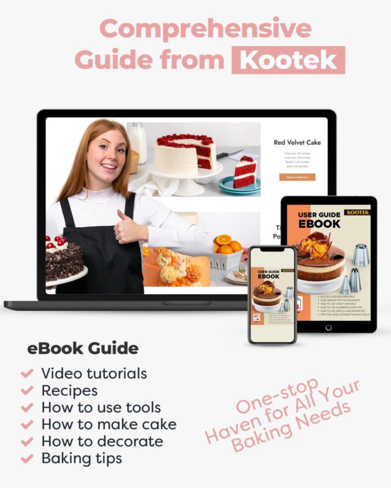 Kit de Decoración de Pasteles Kootek 28 cm con Plato Giratorio y Herramientas