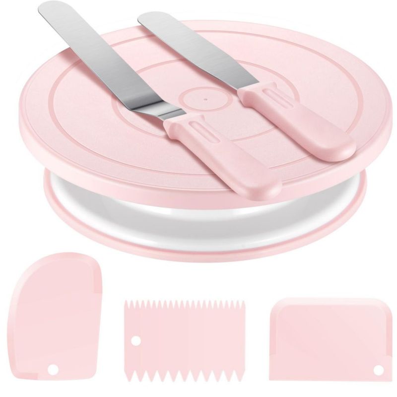 Kit de Decoración de Pasteles Kootek 28 cm con Plato Giratorio y Herramientas