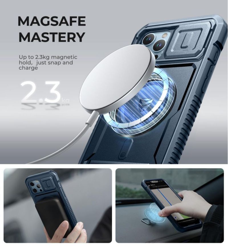 Funda Dexnor para iPhone 13 Pro Max con MagSafe y soporte plegable