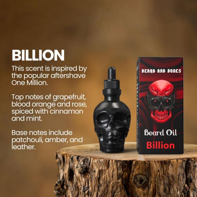 Aceite para barba Beard and Bones 60 ml sin frutos secos – Billion