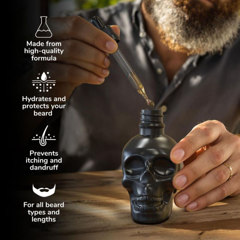 Aceite para barba Beard and Bones 60 ml sin frutos secos – Billion