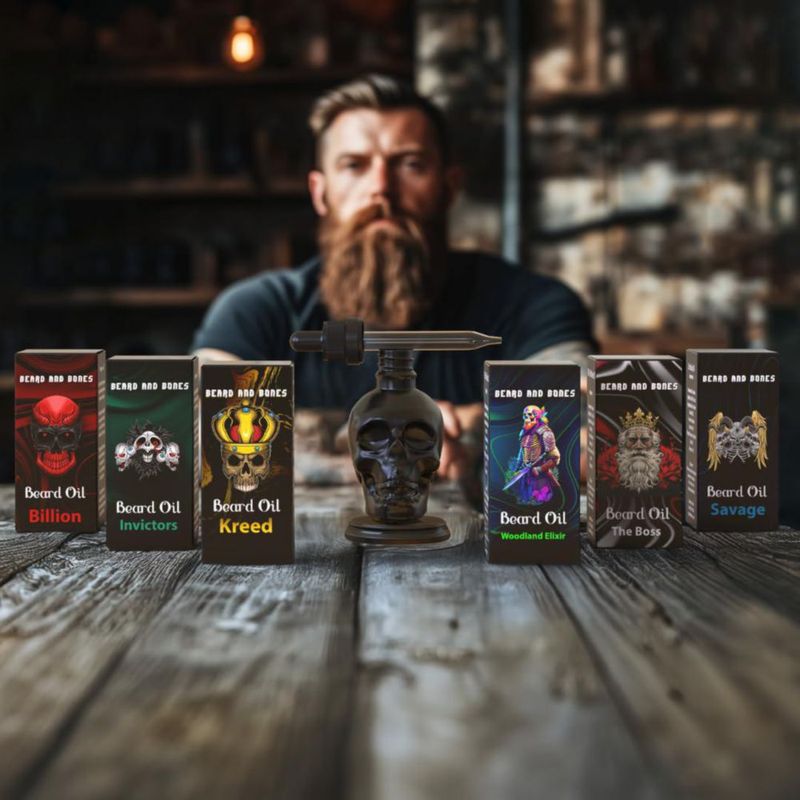 Aceite para barba Beard and Bones 60 ml sin frutos secos – Billion