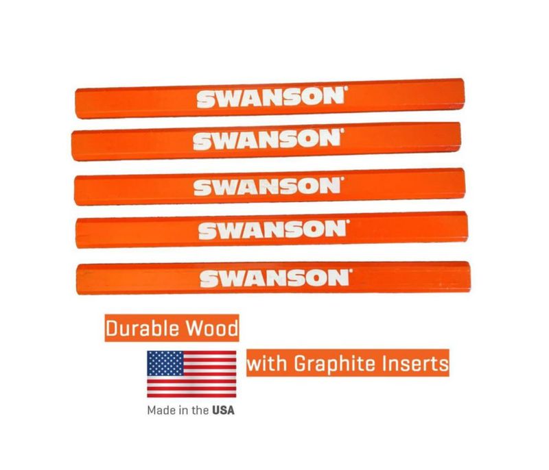Lápices de Carpintero Swanson 72 Piezas Negro/Madera