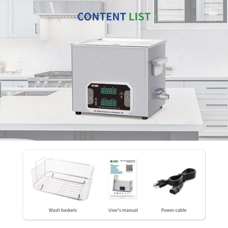 Limpiador ultrasónico DK SONIC 10 L 240 W control táctil 110 V