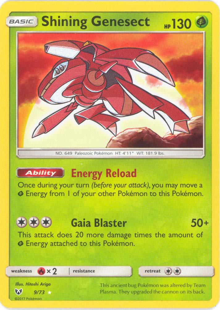 Carta coleccionable Pokémon Shining Genesect Holo Rare 9/73