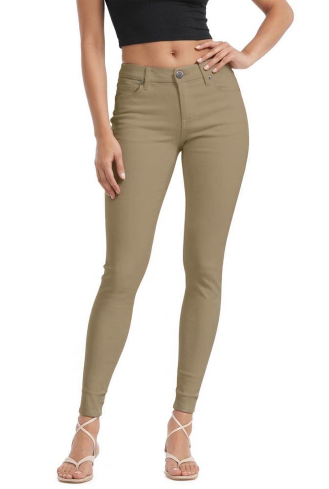 Jeans Hybrid & Company caqui 74 cm corto stretch