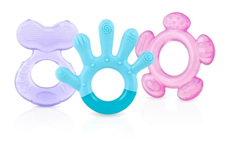 Mordedor Nuby 3 Etapas - Set de 3 piezas que alivia encías (3+ meses)