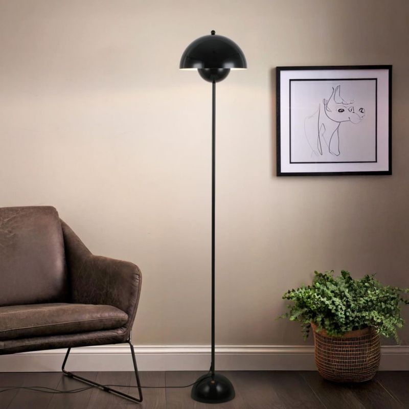Lámpara de pie COSYLUX 164 cm negro brillante 110 V