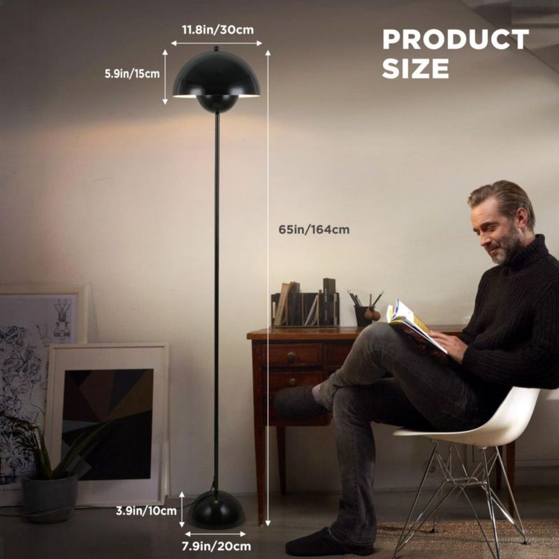 Lámpara de pie COSYLUX 164 cm negro brillante 110 V