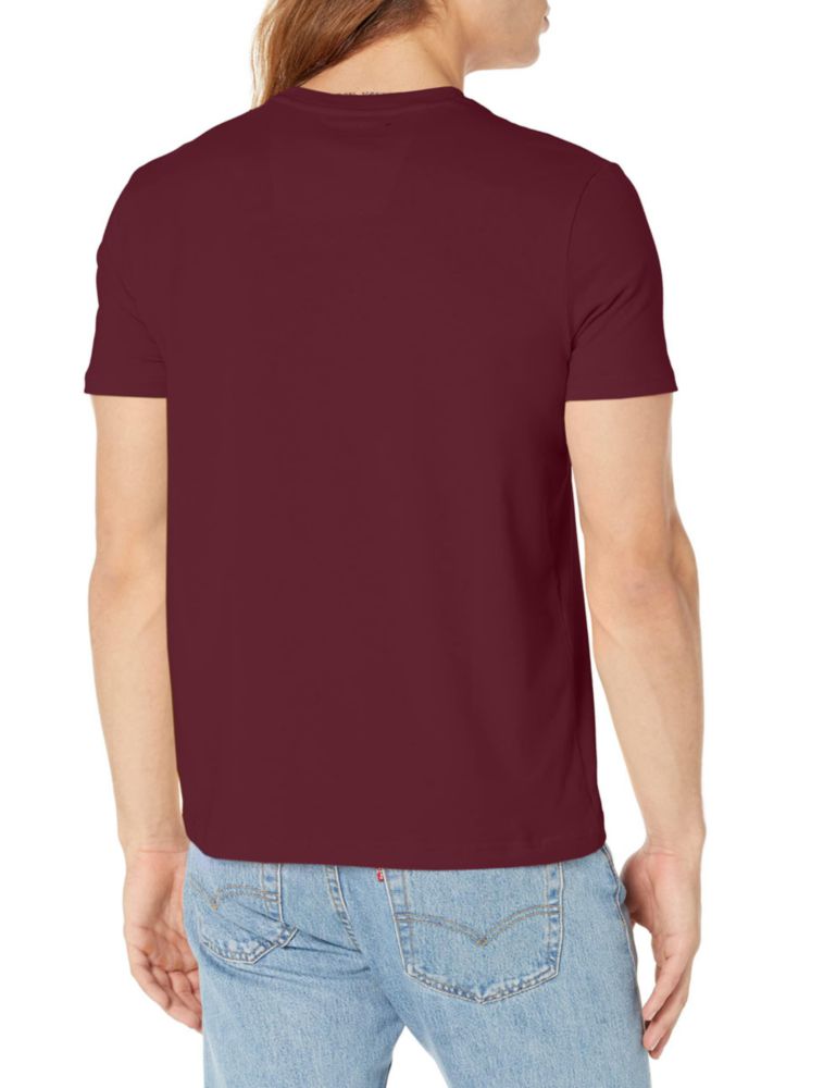 Camiseta de Hombre Nautica X‑Large Burdeos con Bolsillo Cuello Redondo
