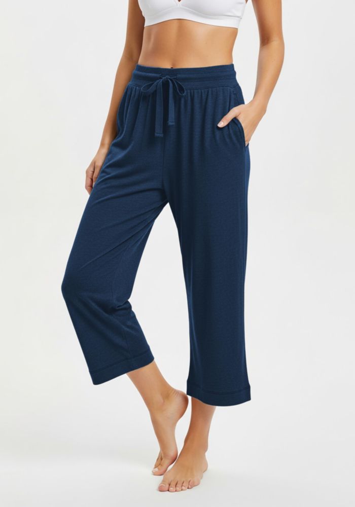 Pantalones Sexy Basics de French Terry con Bolsillos Capri