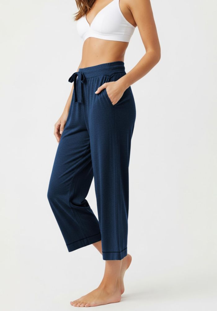 Pantalones Sexy Basics de French Terry con Bolsillos Capri