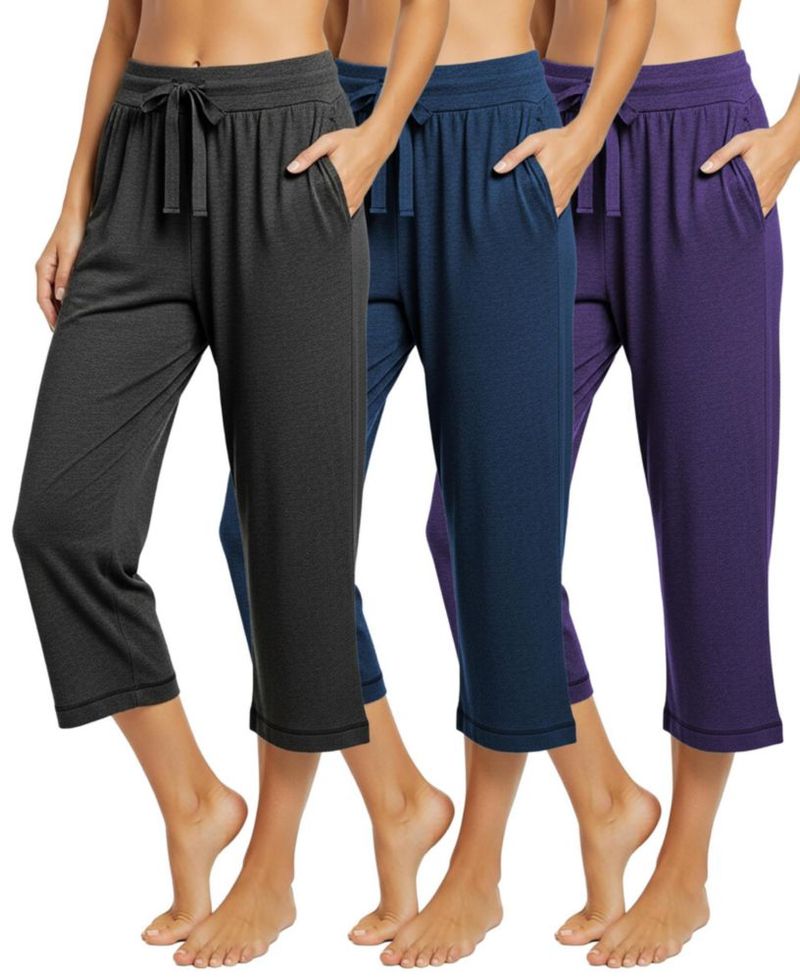 Pantalones Sexy Basics de French Terry con Bolsillos Capri