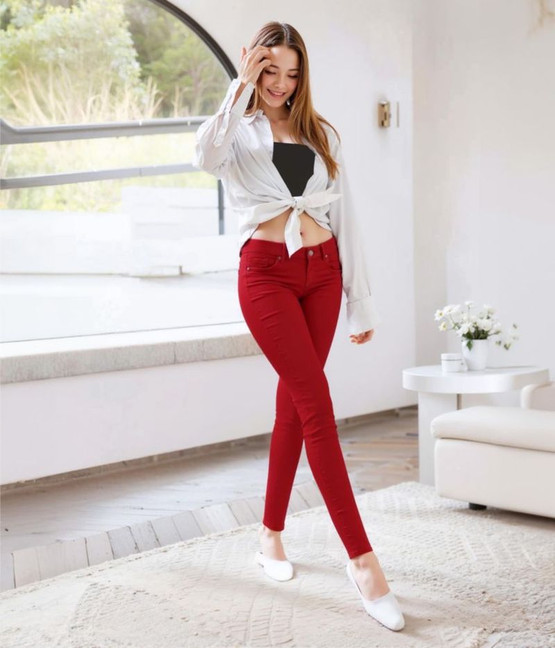 Jeans Hybrid & Company P37385SKX ROJO 79 cm