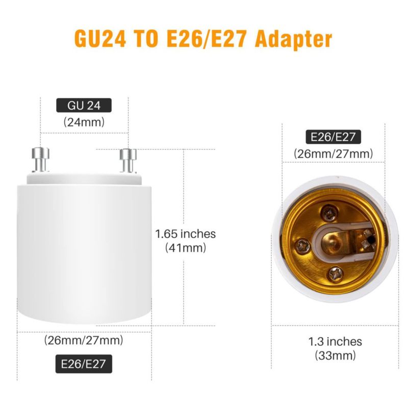 Adaptador JACKYLED GU24 a E26 (2 unidades)