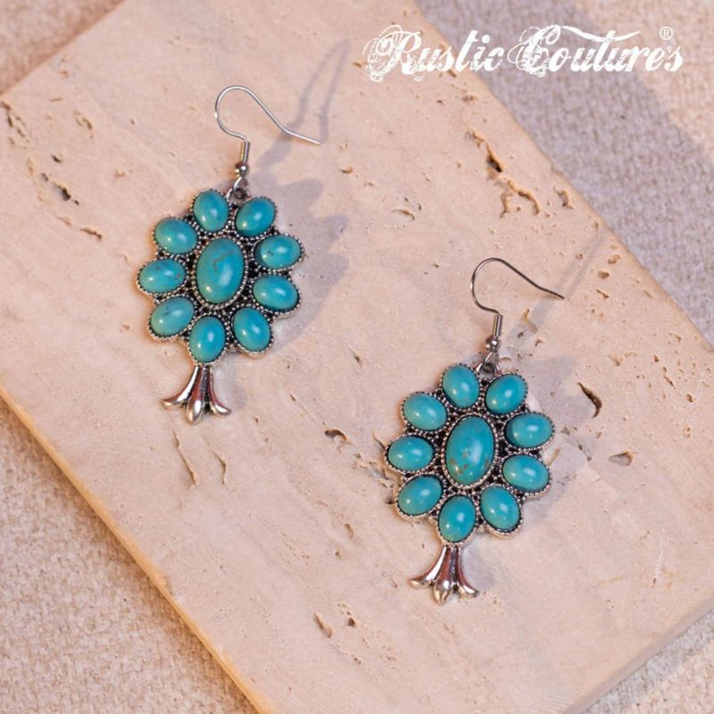 Conjunto de joyería estilo vaquero Montana West con turquesa