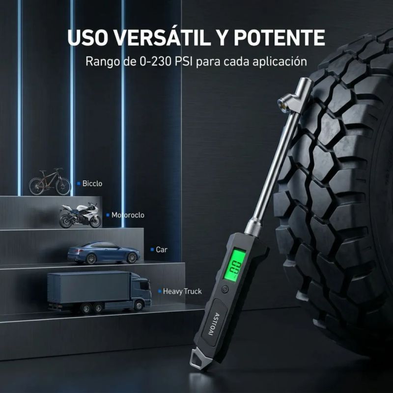 Manómetro Digital De Neumáticos