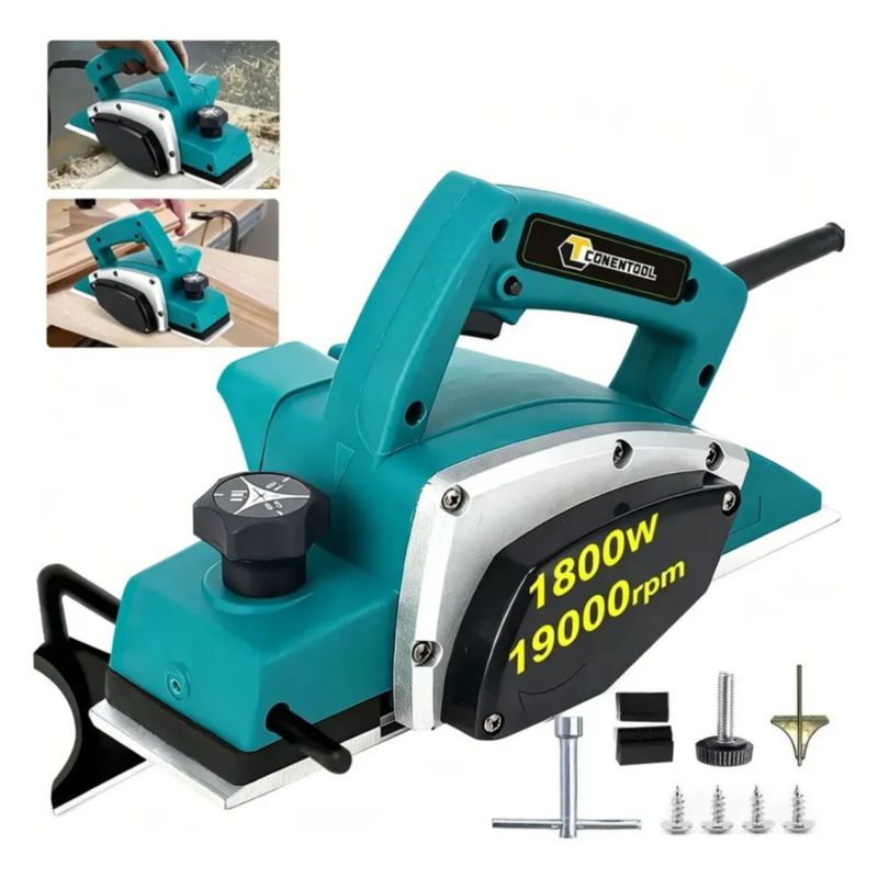 Cepilladora Eléctrica Para Madera Cepillo Profesional 1100w AZUL