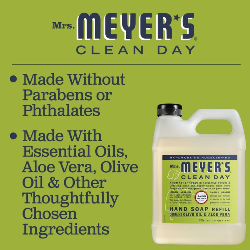 Recambio de jabón de manos Mrs. Meyer's Clean Day Lemon Verbena 1 litro