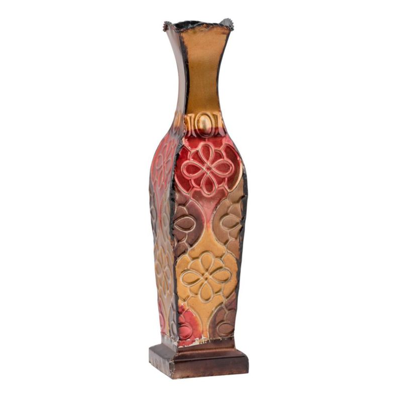 Jarrón Elements 43 cm con relieve metálico y acabado dorado