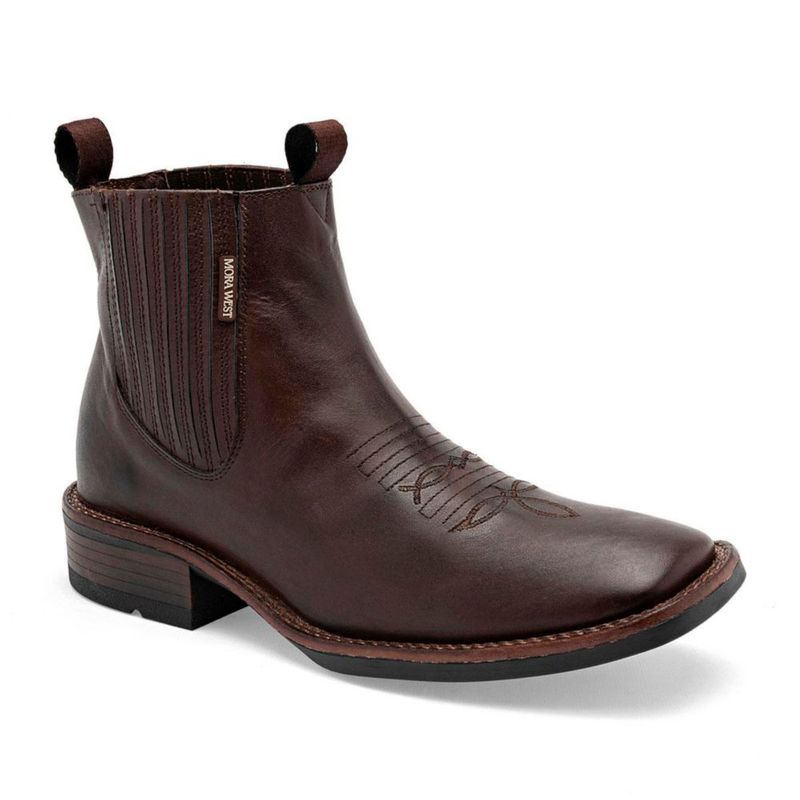 BOTA Y BOTIN VAQUERA MORA WEST LOGAN CAFE Piel