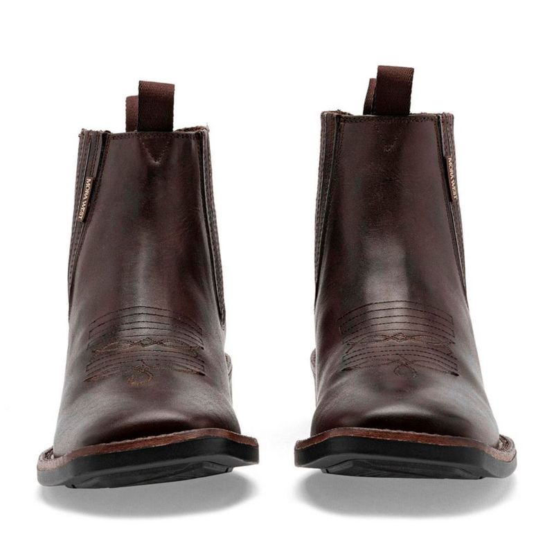 BOTA Y BOTIN VAQUERA MORA WEST LOGAN CAFE Piel