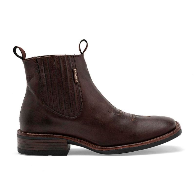 BOTA Y BOTIN VAQUERA MORA WEST LOGAN CAFE Piel