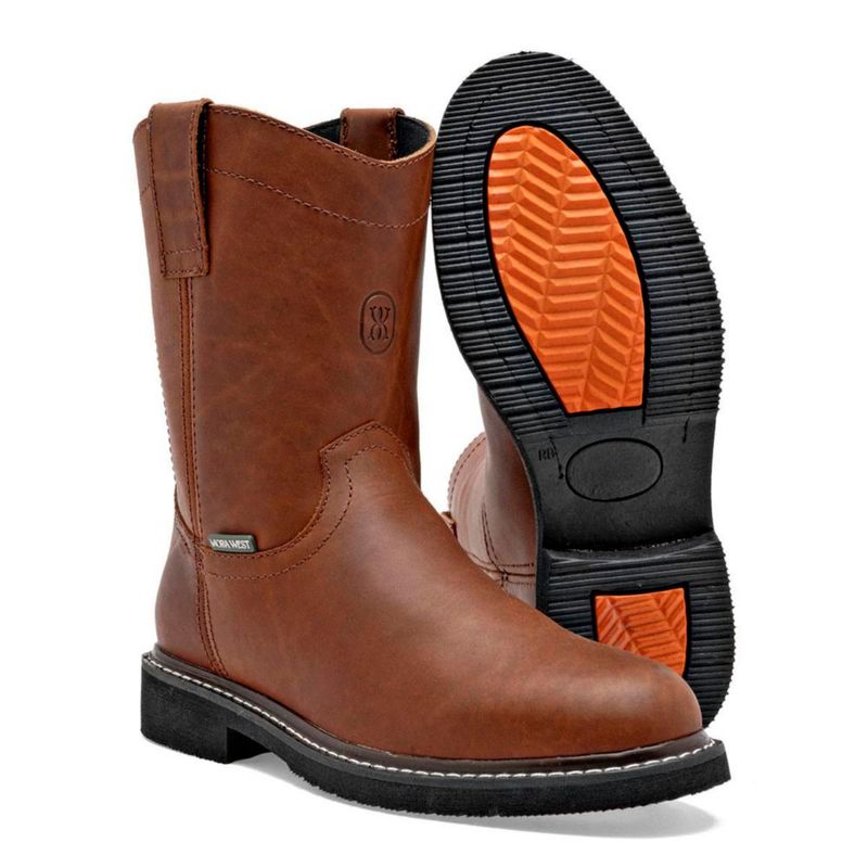 BOTA Y BOTIN VAQUERA MORA WEST MARIO CAMEL Piel