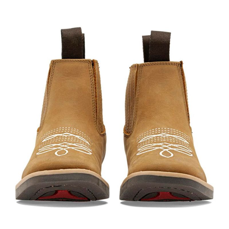 BOTA Y BOTIN VAQUERA MORA WEST TADEO CAMEL Piel