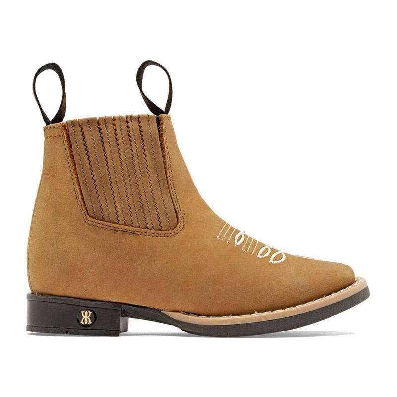 BOTA Y BOTIN VAQUERA MORA WEST TADEO CAMEL Piel