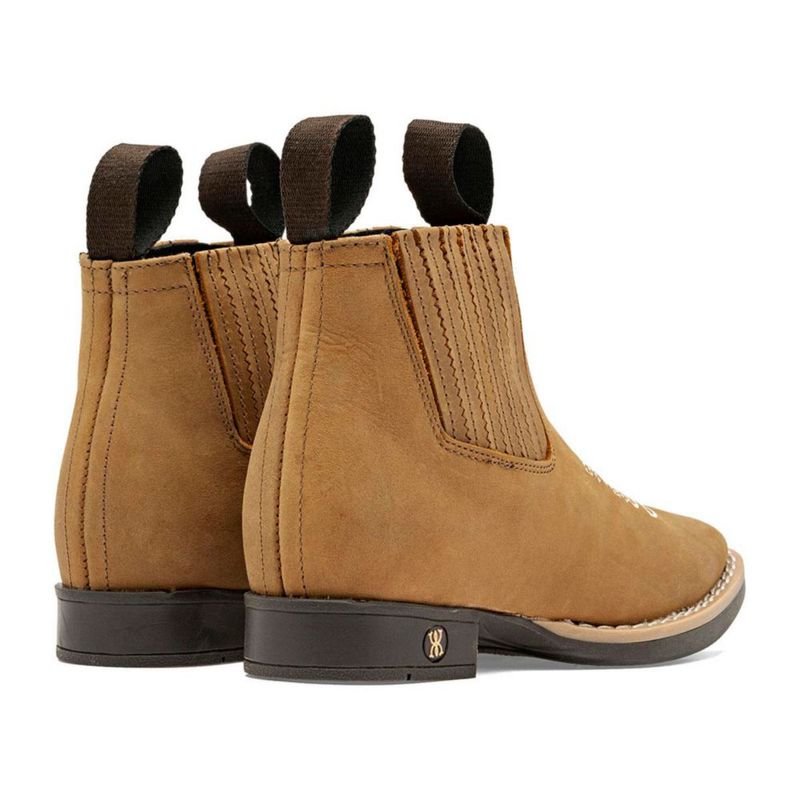 BOTA Y BOTIN VAQUERA MORA WEST TADEO CAMEL Piel