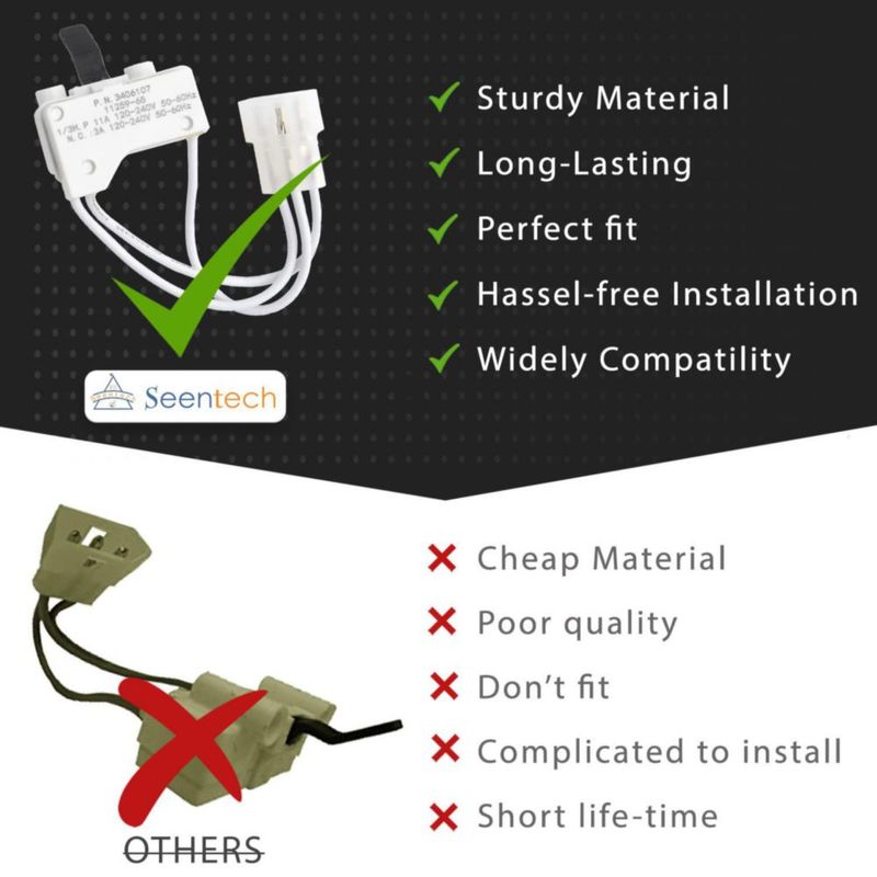 Interruptor de puerta de secadora Seentech 3406107 - Repuesto