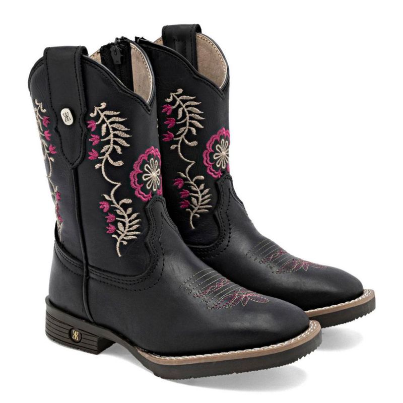 BOTA VAQUERA MORA WEST CIRILA NEGRO BEIGE FIUSHA Piel