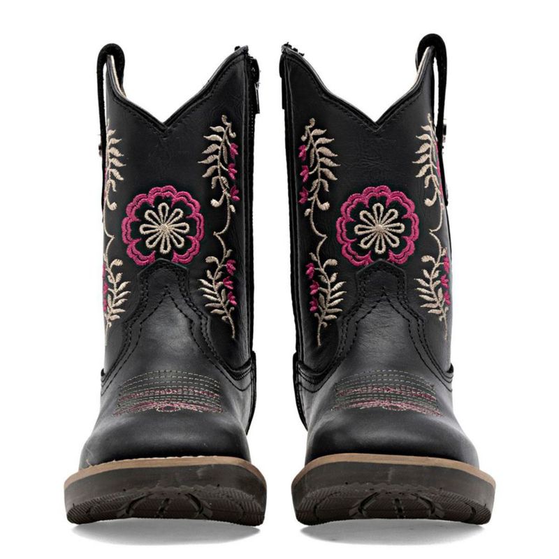 BOTA VAQUERA MORA WEST CIRILA NEGRO BEIGE FIUSHA Piel