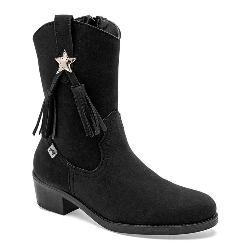 BOTA VAQUERA MORA WEST CARLINA NEGRO TACON 4 cm TUBO 16 CM