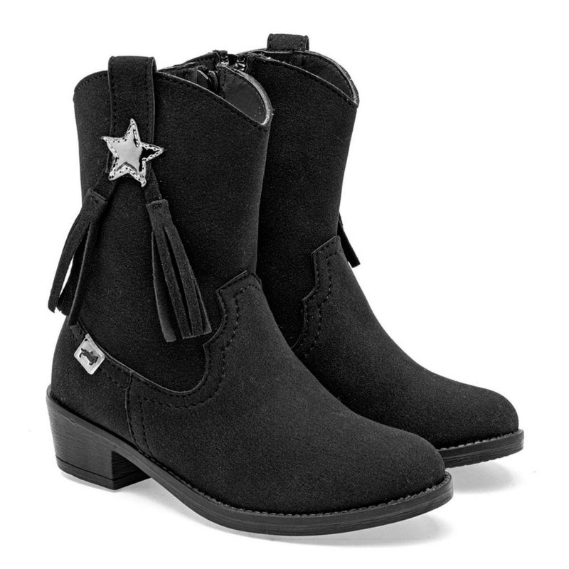 BOTA VAQUERA MORA WEST CARLINA NEGRO TACON 4 cm TUBO 16 CM
