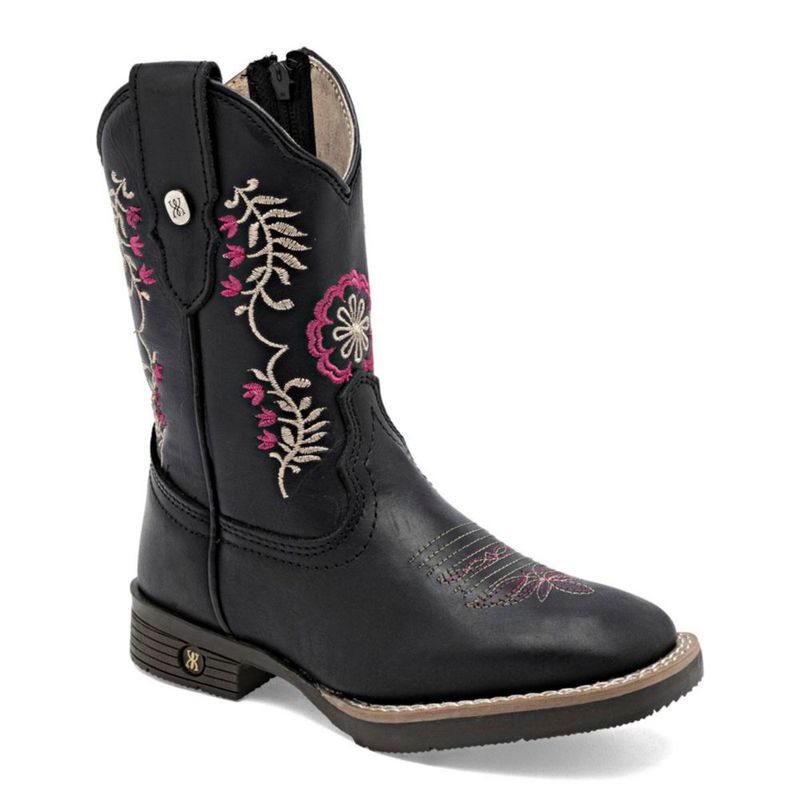 BOTA VAQUERA MORA WEST CIRILA NEGRO BEIGE FIUSHA Piel
