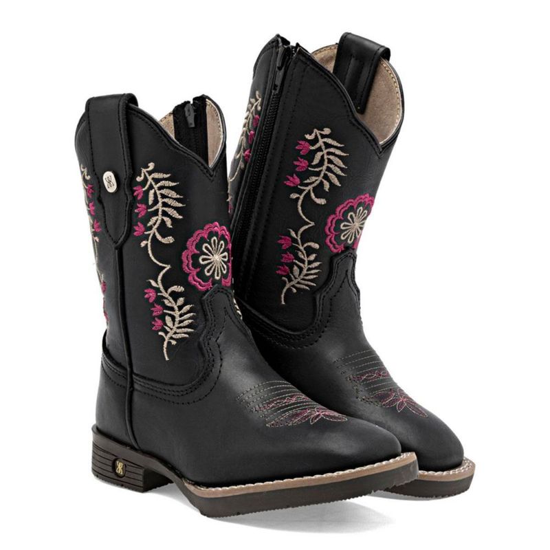 BOTA VAQUERA MORA WEST CIRILA NEGRO BEIGE FIUSHA Piel